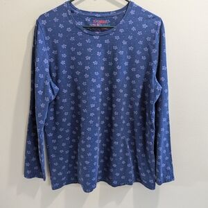 Gudrun Sjoden Blue Flower Long Sleeve t-shirt XL